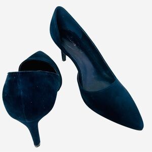 Blue suede Heels size 7.5